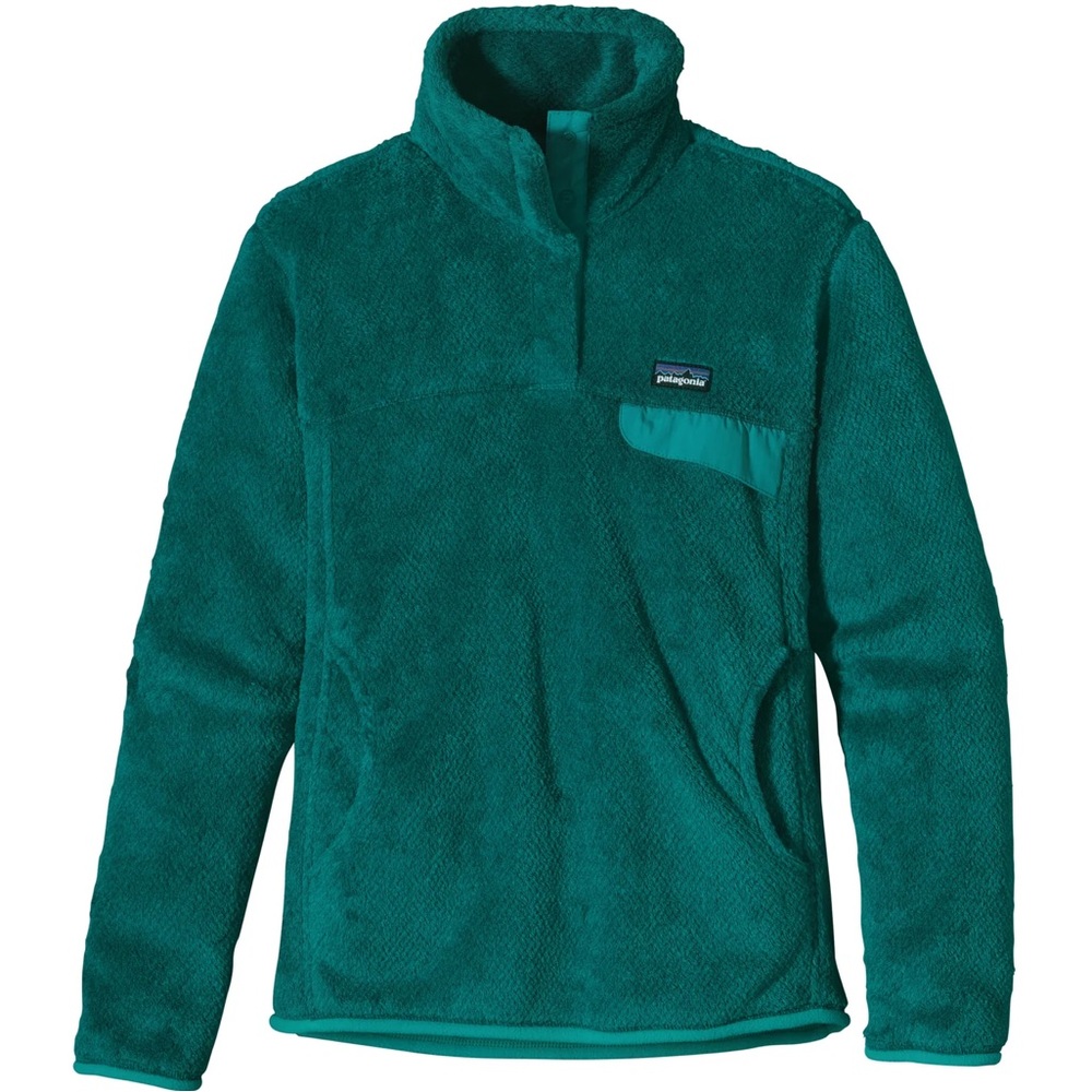 Patagonia emerald green / teal Re-tool quarter Snap-T pullover sweater size S